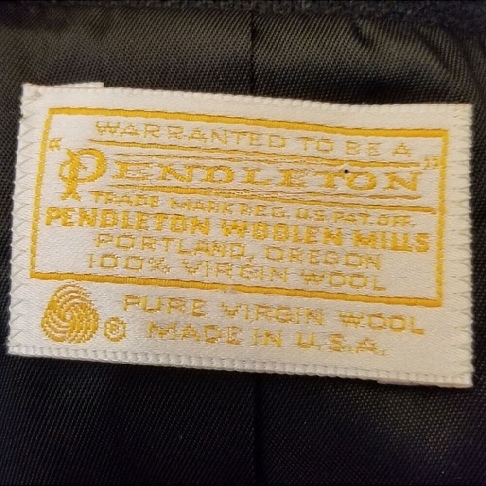 Pendleton Black Blazer One Button Closure Pure Vi… - image 5
